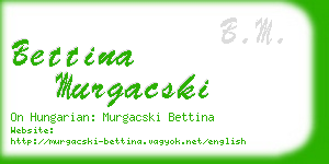 bettina murgacski business card